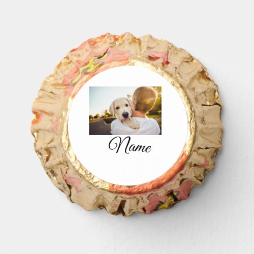 Simple colorful animal add name photo custom throw reeses peanut butter cups