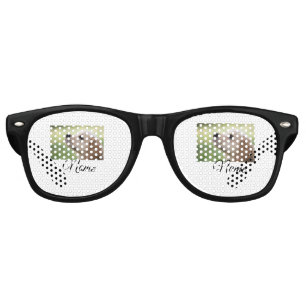 Simple colorful animal add name photo custom throw retro sunglasses