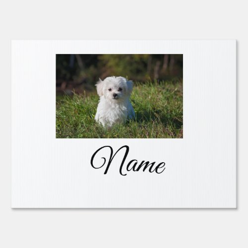 Simple colorful animal add name photo custom throw sign