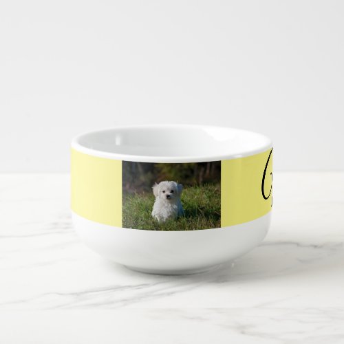 Simple colorful animal add name photo custom throw soup mug