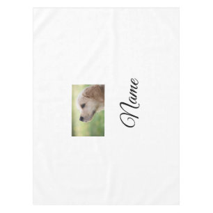 Simple colorful animal add name photo custom throw tablecloth