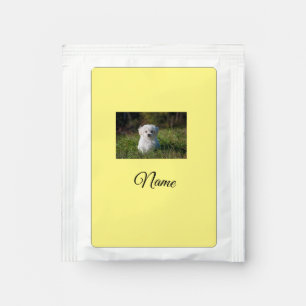 Simple colorful animal add name photo custom throw tea bag drink mix