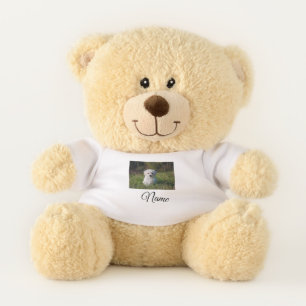 Simple colorful animal add name photo custom throw teddy bear