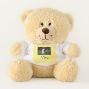 Simple colorful animal add name photo custom throw teddy bear