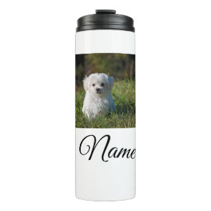 Simple colorful animal add name photo custom throw thermal tumbler