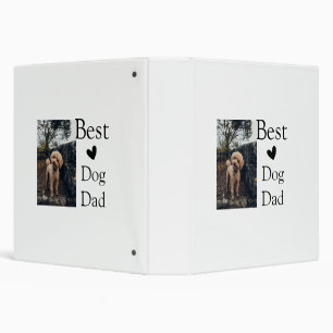 Simple colorful animal add name photo dog dad gift 3 ring binder