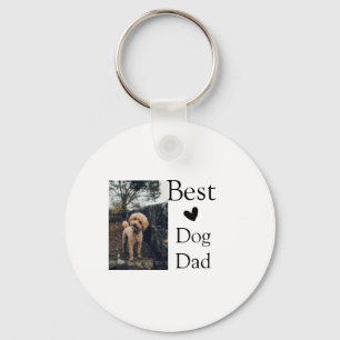 Simple colorful animal add name photo dog dad gift keychain