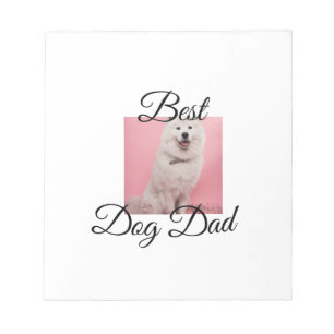 Simple colorful animal add name photo dog Dad gift Notepad