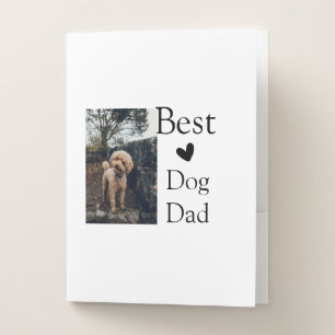 Simple colorful animal add name photo dog dad gift pocket folder