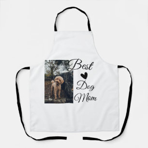 Simple colorful animal add name photo dog mom gift apron