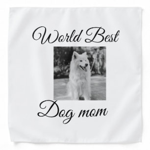 Simple colorful animal add name photo dog mom gift bandana