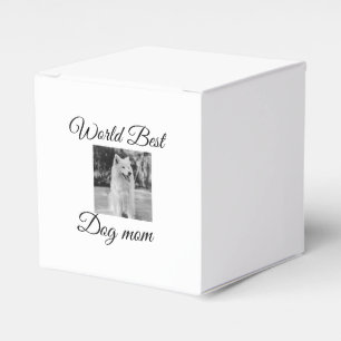 Simple colorful animal add name photo dog mom gift favor boxes