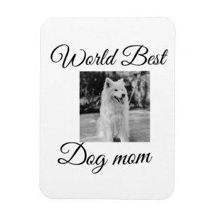 Simple colorful animal add name photo dog mom gift magnet