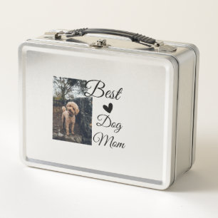 Simple colorful animal add name photo dog mom gift metal lunch box