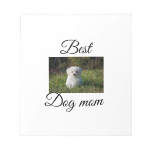 Simple colorful animal add name photo dog mom gift notepad