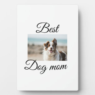 Simple colorful animal add name photo dog mom gift plaque
