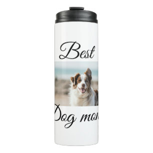 Simple colorful animal add name photo dog mom gift thermal tumbler