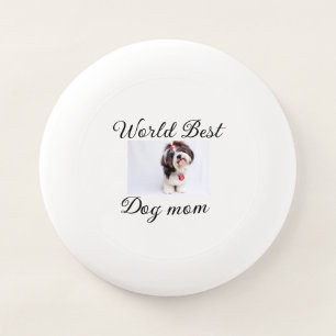Simple colorful animal add name photo dog mom gift Wham-O frisbee