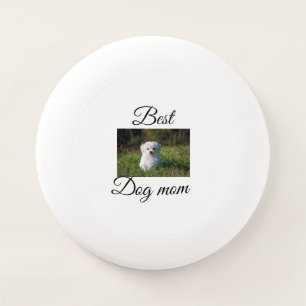Simple colorful animal add name photo dog mom gift Wham-O frisbee