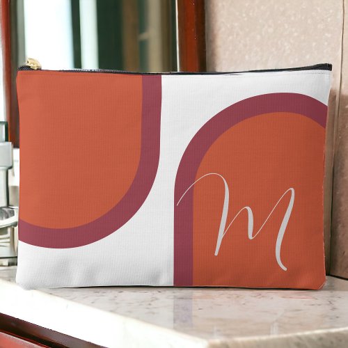 Simple Colorful Arch Shapes with Monogram Accessory Pouch