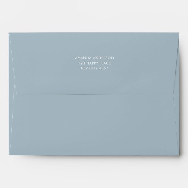 Simple Colorful Bright Solid Light Blue Envelope (Back (Top Flap))