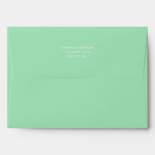 Simple Colorful Bright Solid Mint Green Envelope