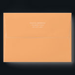 Simple Colorful Bright Solid Pastel Orange Envelope<br><div class="desc">A simple envelope in solid soft pastel orange,  matching the Outdoor BABY-Q Baby Shower invitations in my shop - or use it as envelope for other invitations for weddings,  bridal showers,  birthdays or other celebrations.</div>