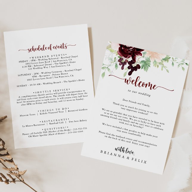 Simple Colorful Classic Wedding Welcome Letter (Creator Uploaded)