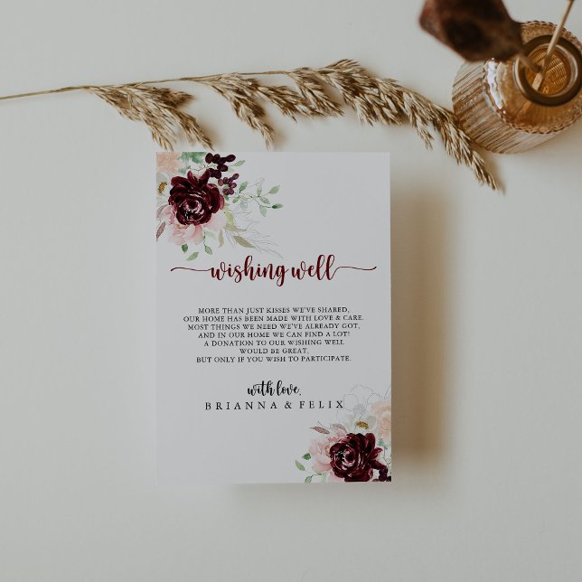 Simple Colorful Classic Wedding Wishing Well  Enclosure Card (Creator Uploaded)