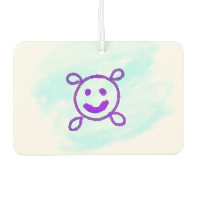 simple colorful design add your logo air freshener (Front)