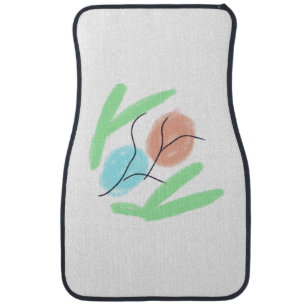 simple  colorful design add your logo text car flo floor mat