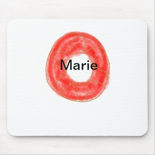 Simple colorful donuts add name minimal custom  th mouse pad