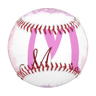 Simple colorful glitter sparkle add name monogram baseball
