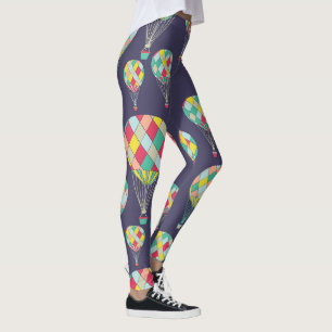 Simple Colorful Hot Air Balloons Leggings