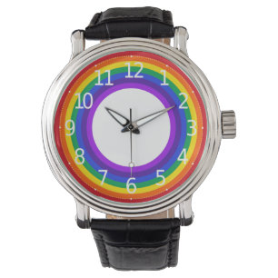 Simple Colorful LGBT Pride Rainbow Men's Watch