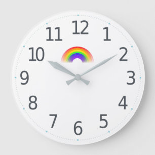Simple Colorful LGBT Pride Rainbow   Wall Clock