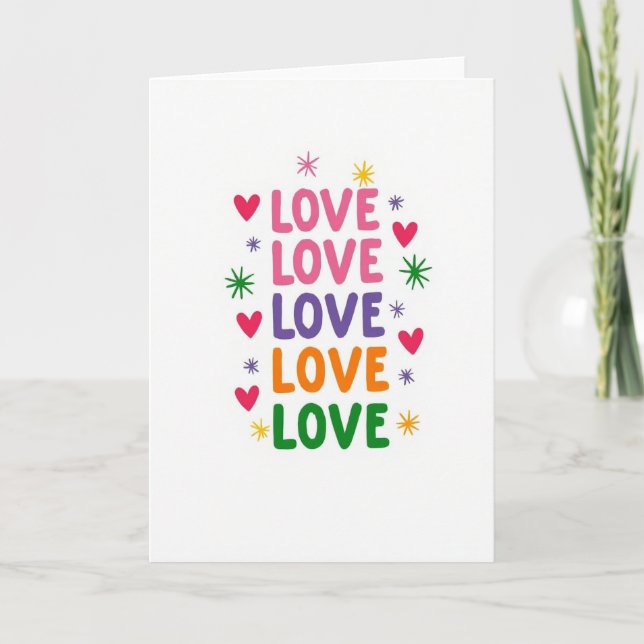 Simple Colorful Love Card (Front)