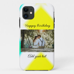 simple colorful minimal happy birthday add your iPhone 11 case