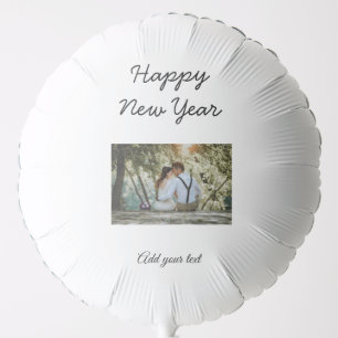 simple colorful minimal happy new year add photo balloon