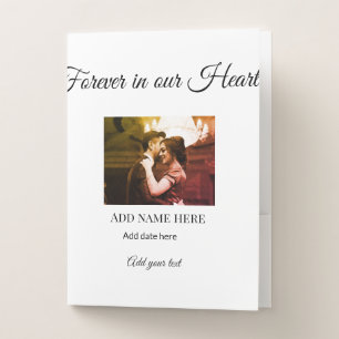 simple colorful minimal loving memory sympathy add pocket folder