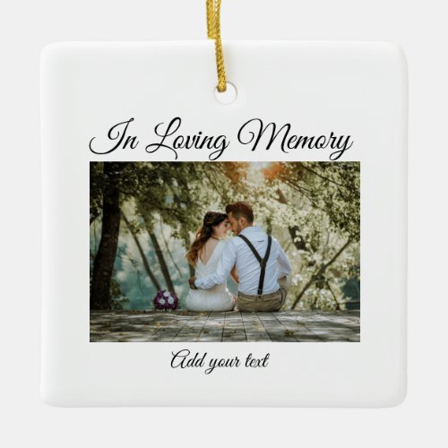 simple colorful minimal loving memory sympathy ceramic ornament