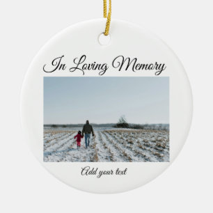 simple colorful minimal loving memory sympathy ceramic ornament