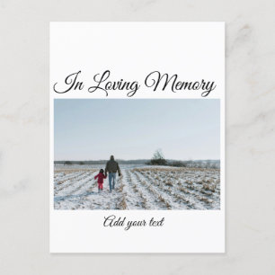 simple colorful minimal loving memory sympathy postcard