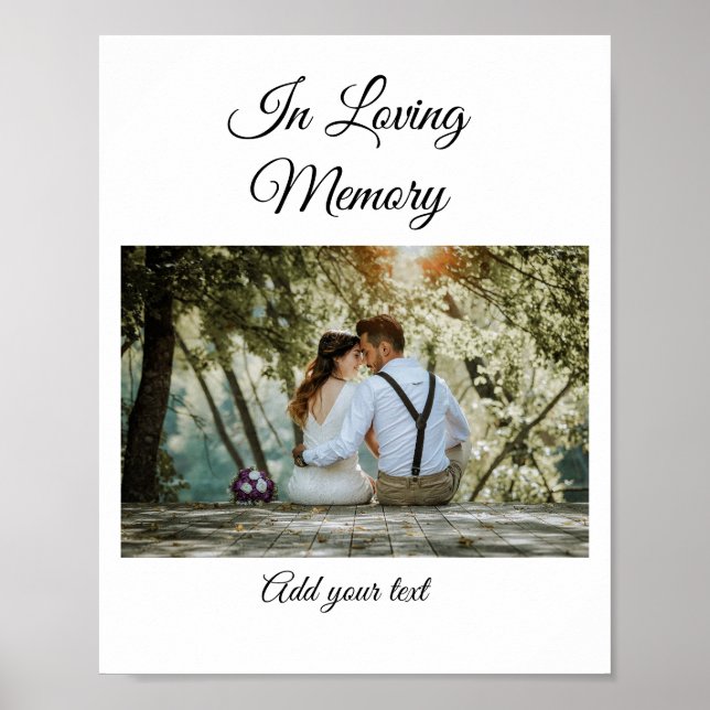 simple colorful minimal loving memory sympathy poster (Front)