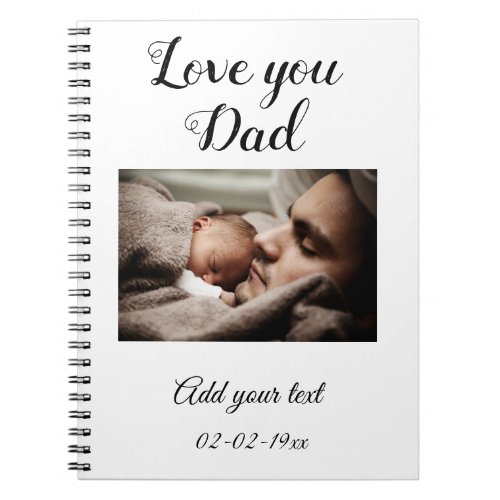 simple colorful minimal photo fathers day card thr notebook