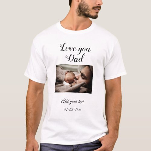 simple colorful minimal photo fathers day card thr T_Shirt