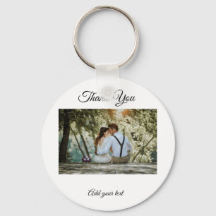 simple colorful minimal thank you add your text ca keychain
