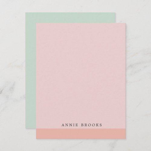 Simple Colorful Minimalist Personalized Note Card