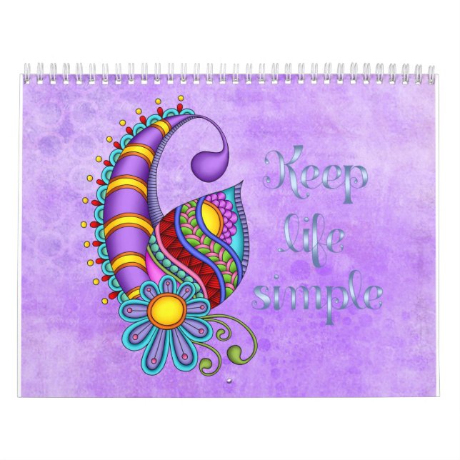 Simple Colorful Modern Motivation  Calendar (Cover)