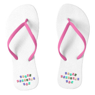 Simple Colorful Mother's Day Tiles   Flip Flops